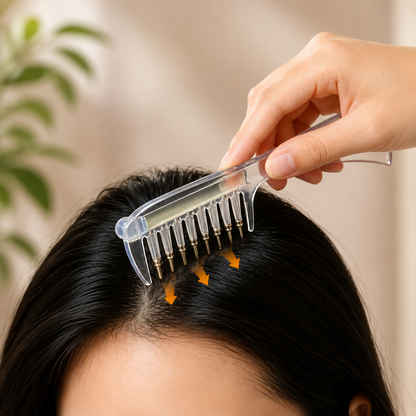 ScalpCare liquid massage comb features